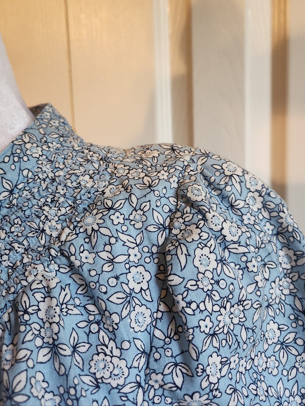 J Crew Smocked-neck Floral Top - Picture 3 of 7